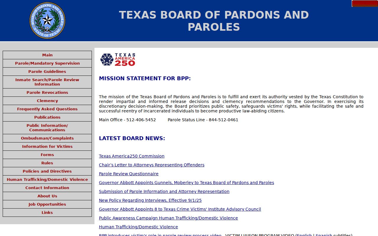 Texas parole authority information related to Young County criminal case sentences