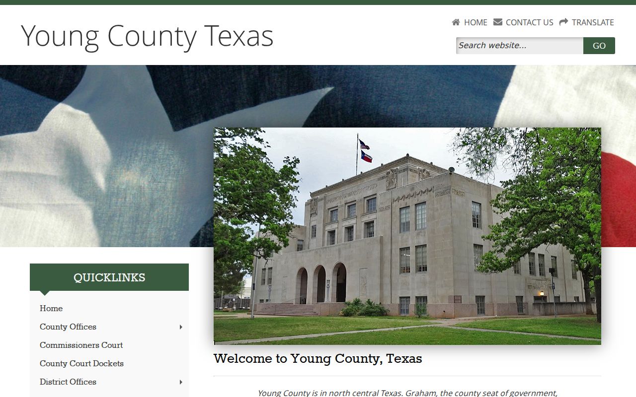 Young County criminal history department directory